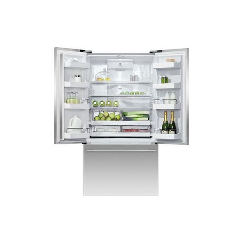 Freestanding French Door Refrigerator Freezer, 90cm, 569L, Ice & Water, French Hinge