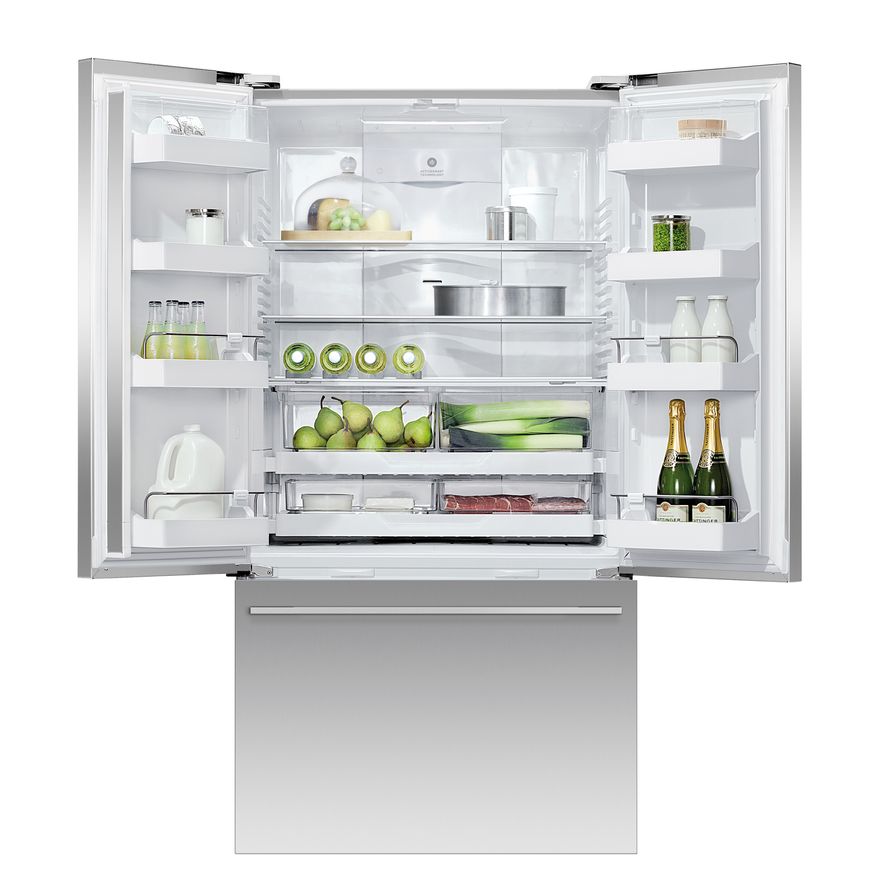 Freestanding French Door Refrigerator Freezer, 90cm, 569L