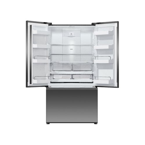 Freestanding French Door Refrigerator Freezer, 90cm, 569L, Ice & Water, Black Stainless Steel