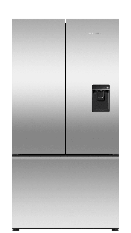 Freestanding French Door Refrigerator Freezer, 90cm, 569L, Ice & Water, Stainless Steel