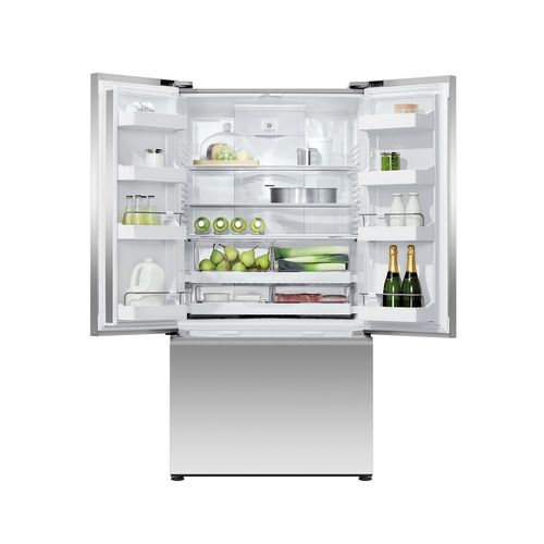 Freestanding French Door Refrigerator Freezer, 90cm, 569L, Ice & Water, Stainless Steel