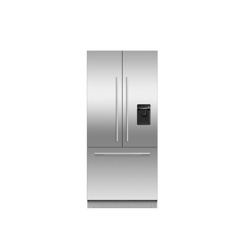 Integrated French Door Refrigerator Freezer, 80cm, Ice & Water