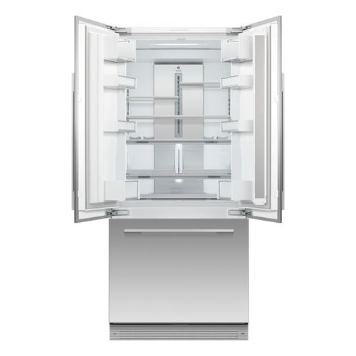 Integrated French Door Refrigerator Freezer, 80cm, Ice & Water
