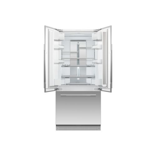 Integrated French Door Refrigerator Freezer, 80cm, Ice & Water