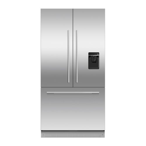 Integrated French Door Refrigerator Freezer, 90cm, Ice & Water