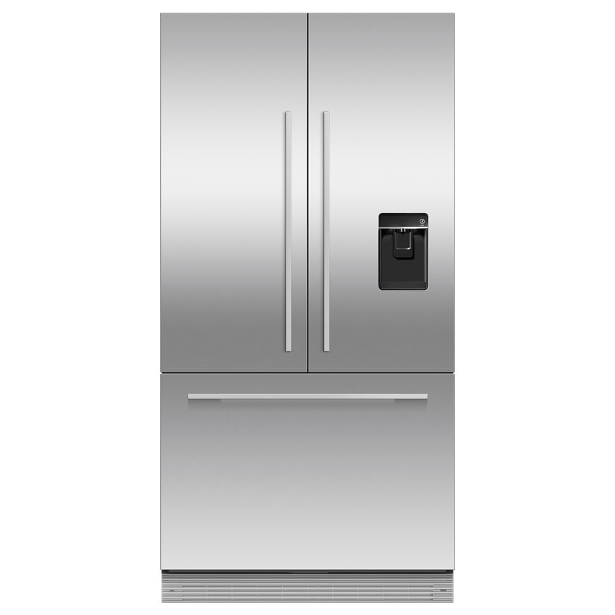 Integrated French Door Refrigerator Freezer, 90cm, Ice & Water