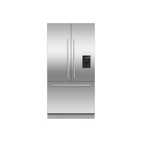Integrated French Door Refrigerator Freezer, 90cm, Ice & Water