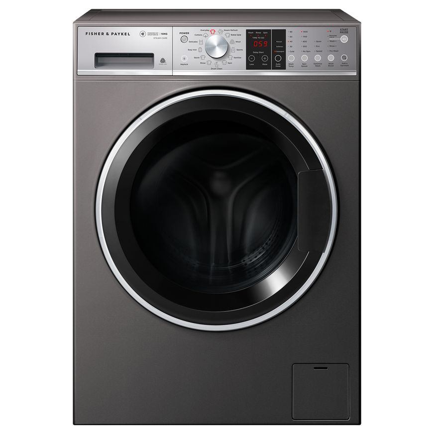 Front Loader Washing Machine, 10kg, Steam Care, Graphite