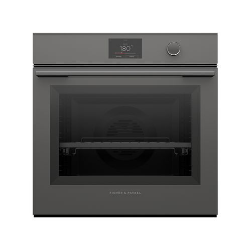Oven, 60cm, 16 Function, Self-cleaning, Grey Glass