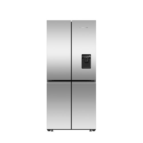 Freestanding Quad Door Refrigerator Freezer, 79cm, 498L, Ice & Water, French Hinge