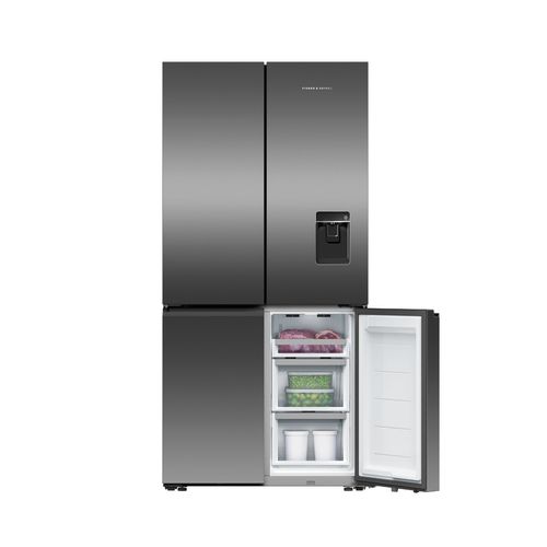 Freestanding Quad Door Refrigerator Freezer, 90.5cm, 690L, Ice & Water