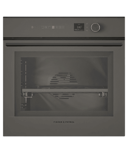 Oven, 60cm, 16 Function Self-cleaning, Grey Glass