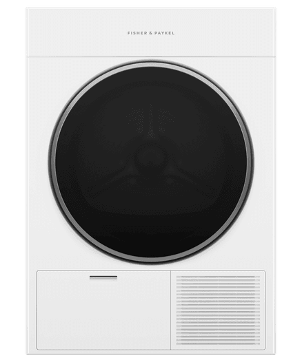 White Heat Pump Dryer, 9kg, Steam Care