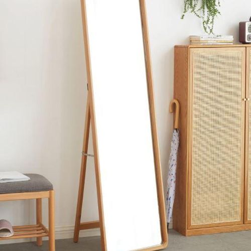 Free Standing Mirror With Solid Beech Frame