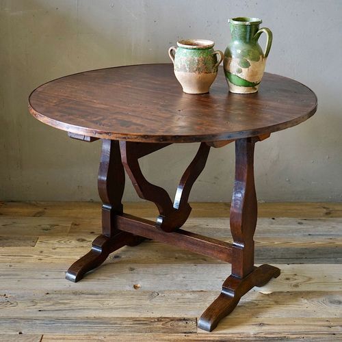 French Antique Wine Harvest Table