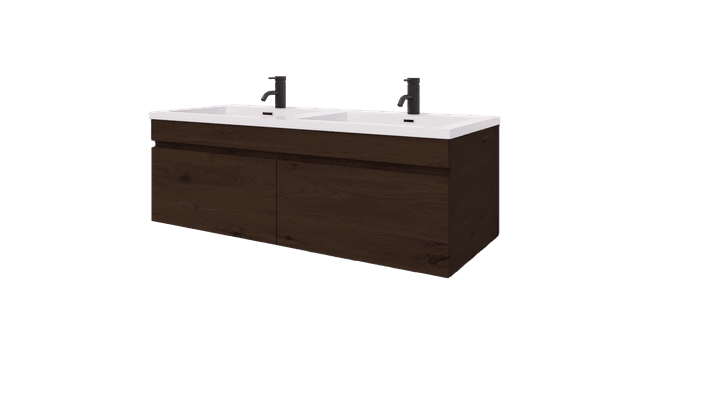 Code Lux 1500 Double Sink 2 Drawer Vanity - 5 Colours