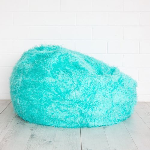 Fur Bean Bag - Turquoise Polo