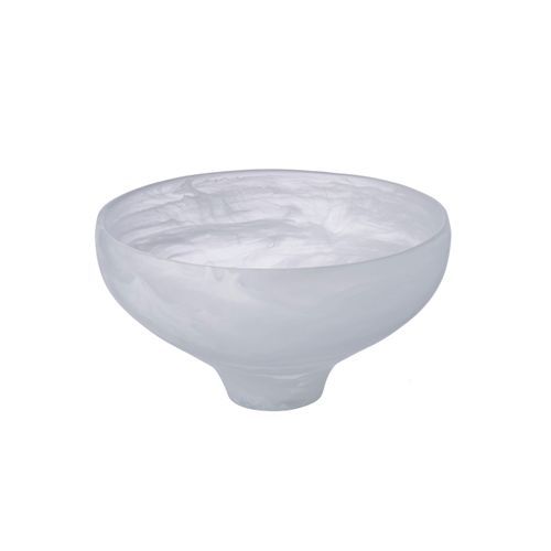 White Resin Serving Bowl