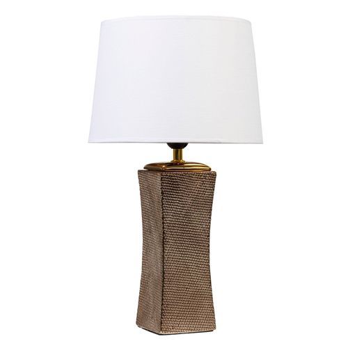 Golden Net Ii Lamp With White Shade