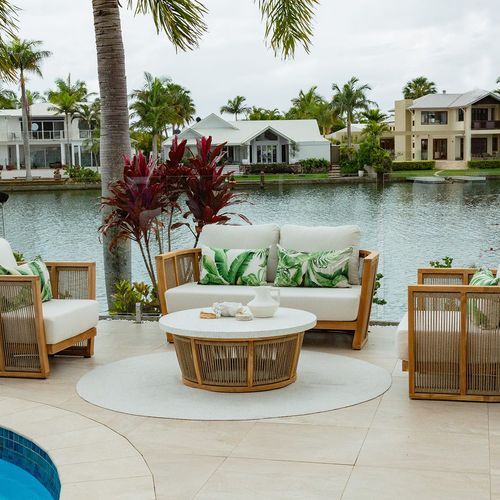 Granada 4pc Rope Outdoor Lounge Setting - 2 Seater - Rope Table
