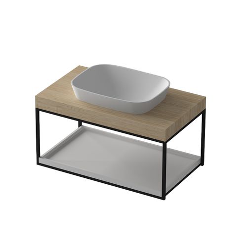 Floorstanding 900mm MDF timber Vanity and Basin G2728-0