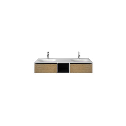 Wall Hung Timber Solid Surface 1500mm Vanity G38488-3