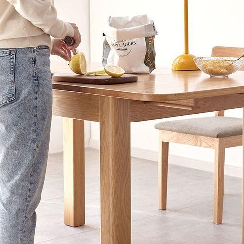 Humbie Natural Solid Oak Extending Dining Table