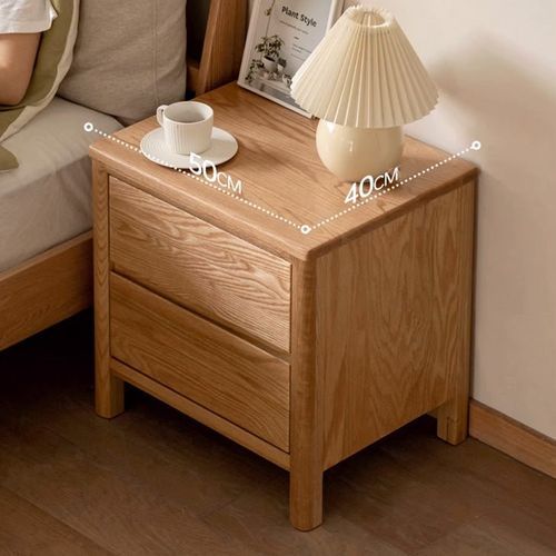 Humbie Natural Solid Oak Large Bedside Table