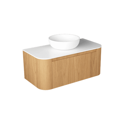 Curved Tondo 1000 Single Drawer Wall Hung Vanity Range