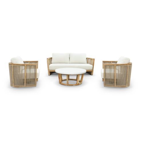 Granada 4pc Rope Outdoor Lounge Setting - 2 Seater - Granada Table