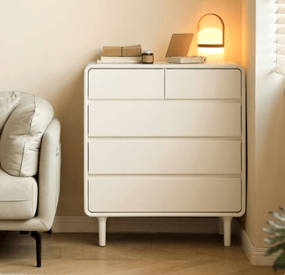 Kemi Cream Tulip Poplar Painted 2+3 Chest Drawers