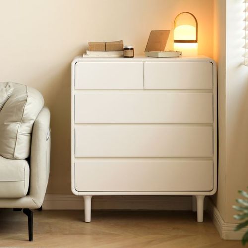 Kemi Cream Tulip Poplar Painted 2+3 Chest Drawers