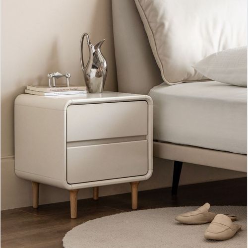 Kemi Cream Tulip Poplar Painted Bedside Table
