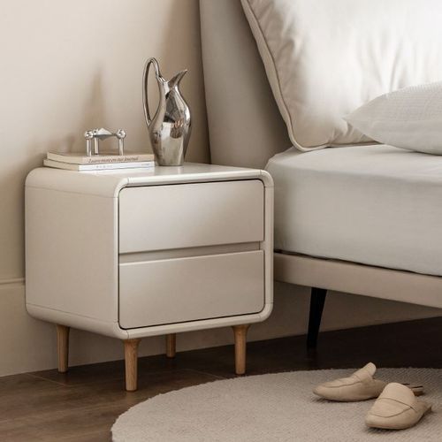 Kemi Cream Tulip Poplar Painted Bedside Table