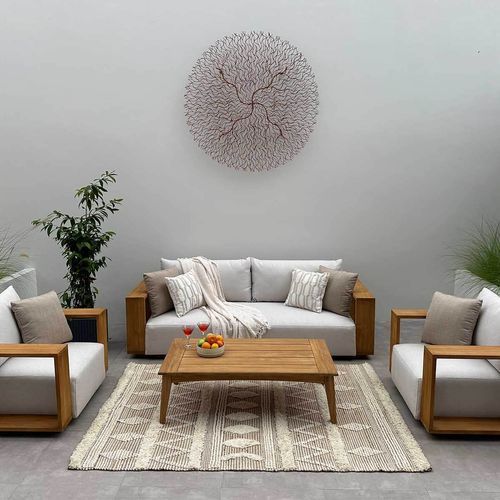 Kendari 4pc Teak Outdoor Lounge Setting
