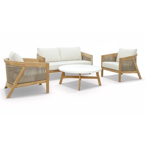 Kubu 4pc Rope Outdoor Lounge Setting - 2 Seater