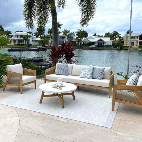 Kubu 4pc Rope Outdoor Lounge Setting - 3 Seater