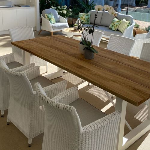 Laguna Table with Mateus Chairs 7pc Outdoor Dining Setting