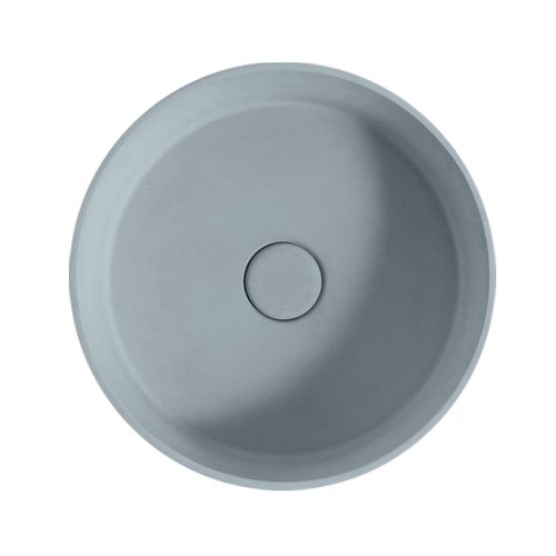 Sol' Round Concrete Basin 390mm Duck Egg Grey