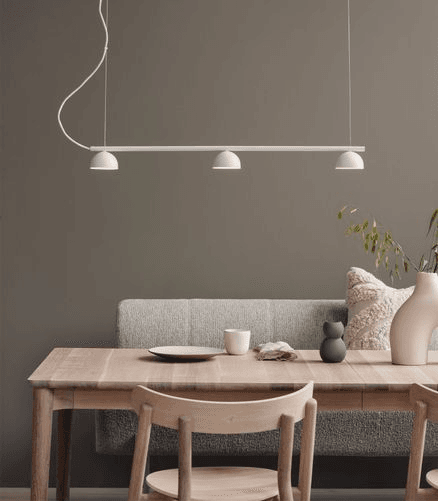 Blush Rail 3lt Pendant Light