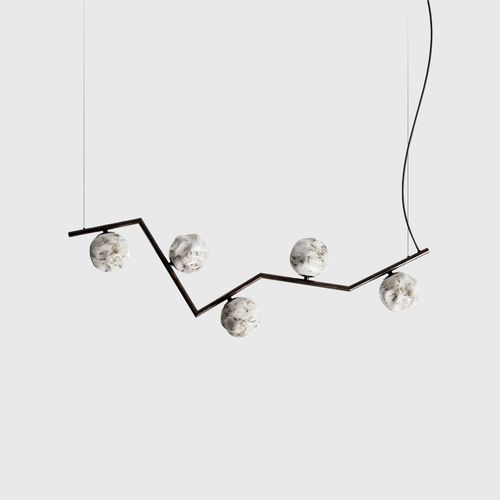 Stone Angled Linear Pendant Light