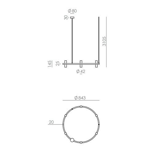 Tura 12lt Pendant Light