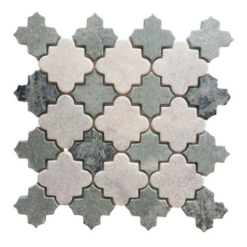Luxor Mosaic - Tumbled Peacock And Carrara
