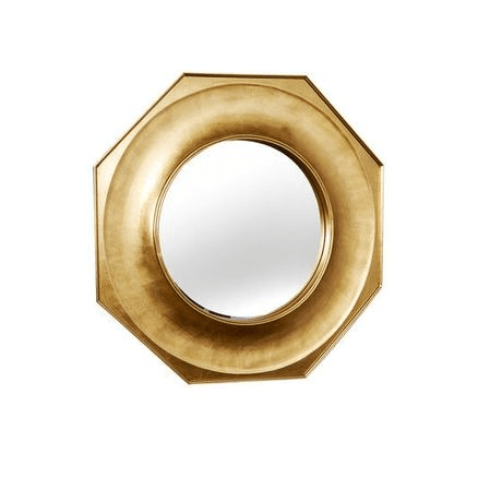 Octagonal Mirror in Gold