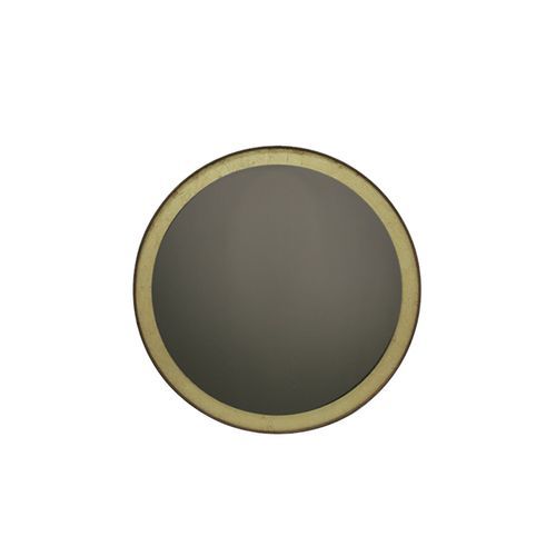 Gold Leaf Round Wall Mirror