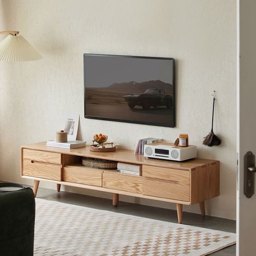 Malmo Natural Solid Oak Entertainment Unit