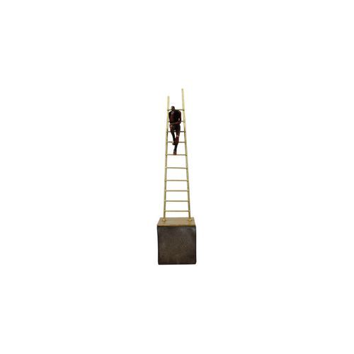 Man Sitting On Ladder
