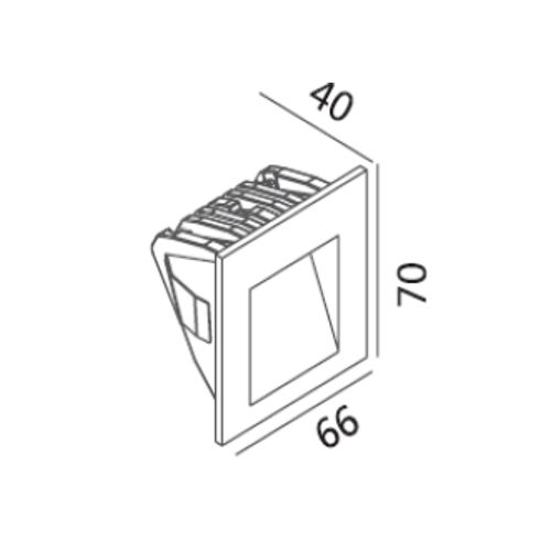 Square Halo Foot Light