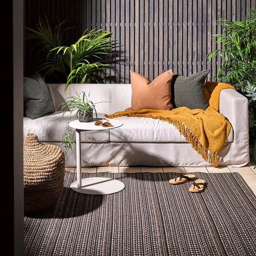 Baya Mendoza Outdoor Rug - Charcoal