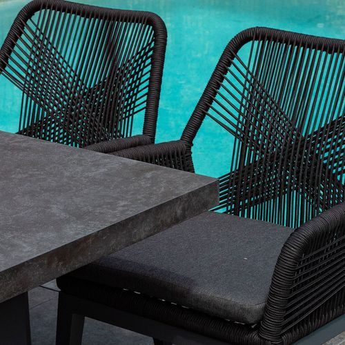 Modena Ceramic Table With Serang Chairs 7pc